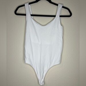 Free People white bodysuit medium